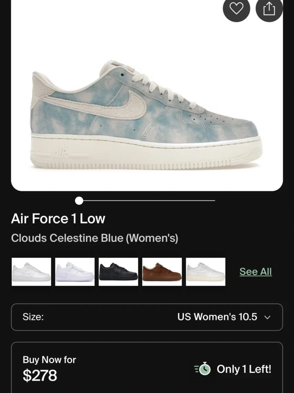 Nike Air Force 1 Low - Clouds Celestine Blue